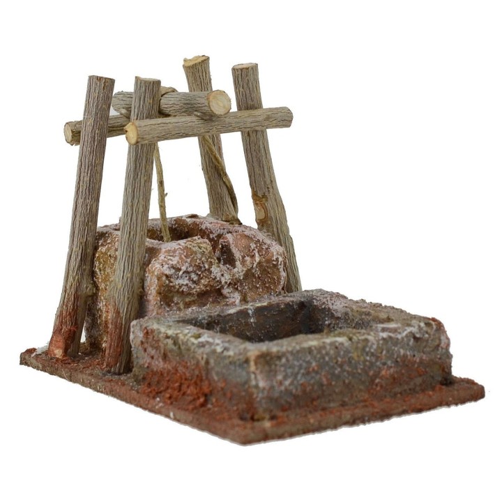 Well for presepe with drinking trough cm 9x5,5X6 h. 