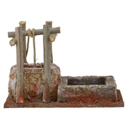 Pozzo per presepe con abbeveratoio cm 9x5,5X6 h. 