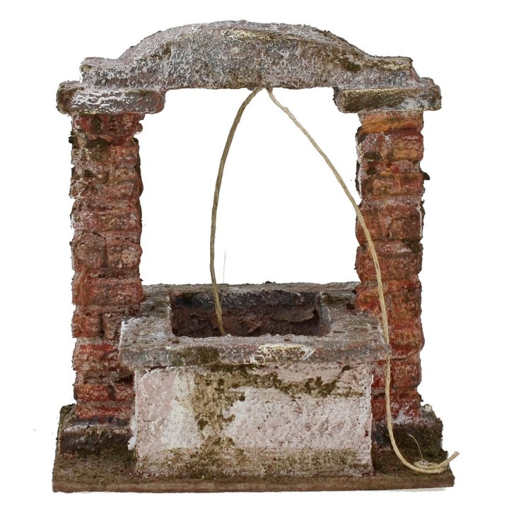 Pozzo per presepe con colonne laterali cm 14,5X12x15 h per