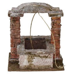 Pozzo per presepe con colonne laterali cm 29X24x34,5 h per