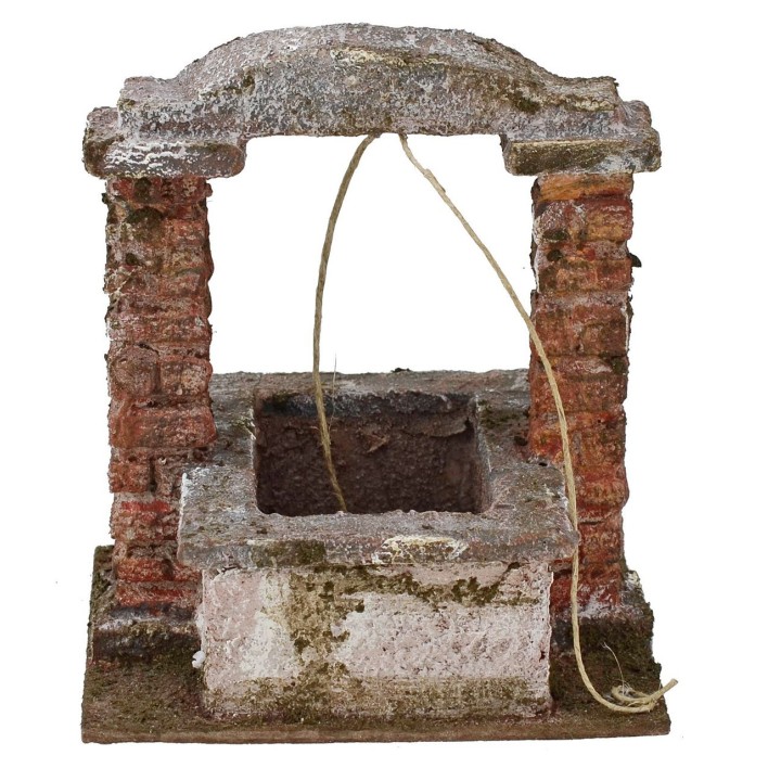 Pozzo per presepe con colonne laterali cm 29X24x34,5 h per