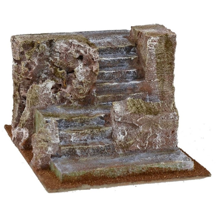 Escalera con rocas para belén de 14,5x20x11 cm h