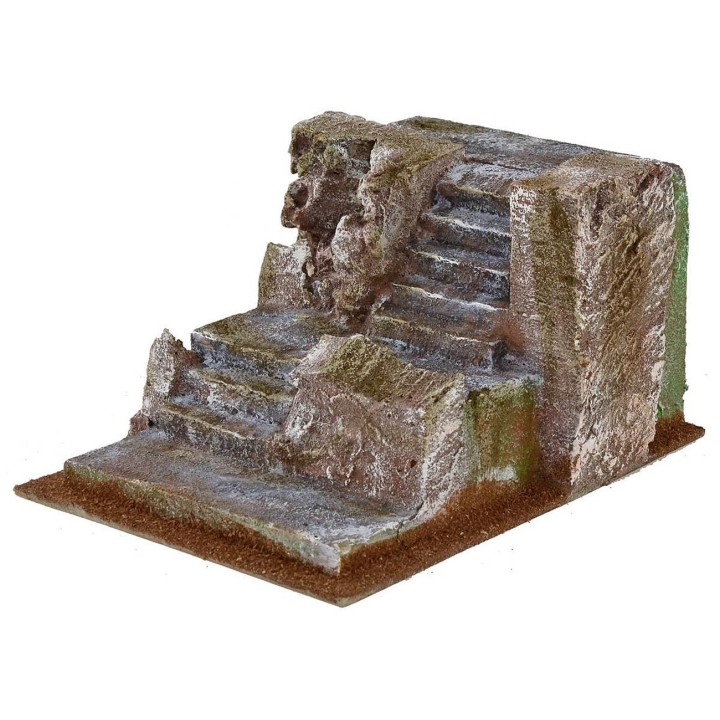 Escalera con rocas para belén de 14,5x20x11 cm h
