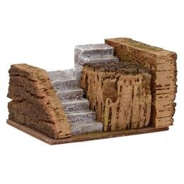 Escalera doble para belén de 15x10x8 cm h.