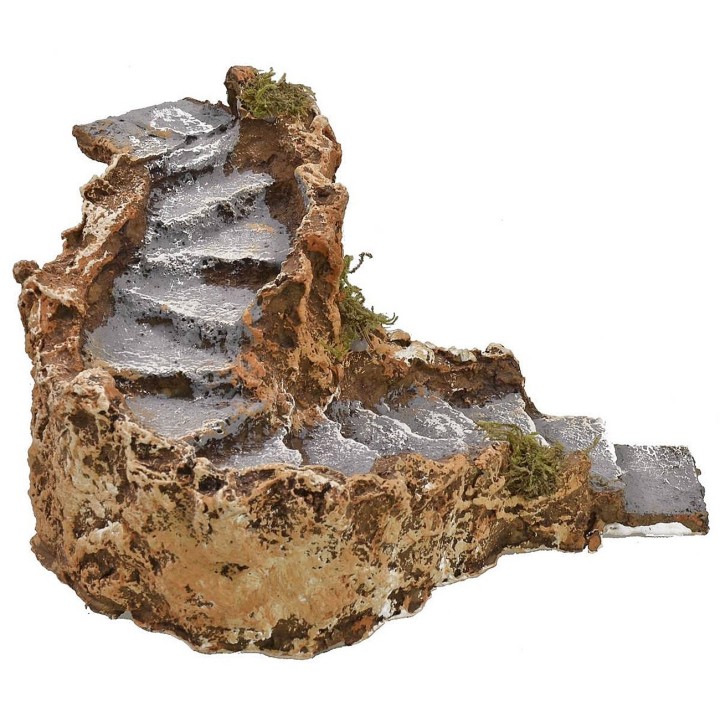 Escalera curva derecha en resina cm 19x17x9 h