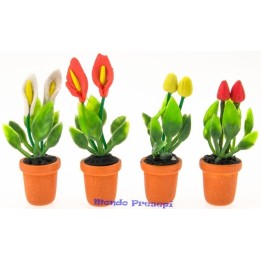 Vaso con fiori cm 5