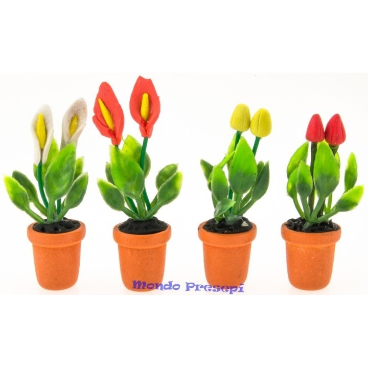 Vaso con fiori cm 5