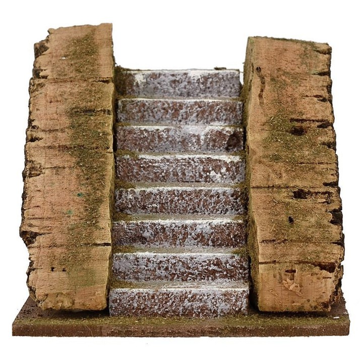 Escalera para belén de 11,8x11,8x11,4 cm de altura.