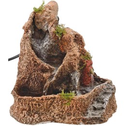 Cascata e fontana funzionanti in resina cm 18,5x14,5x18 h.