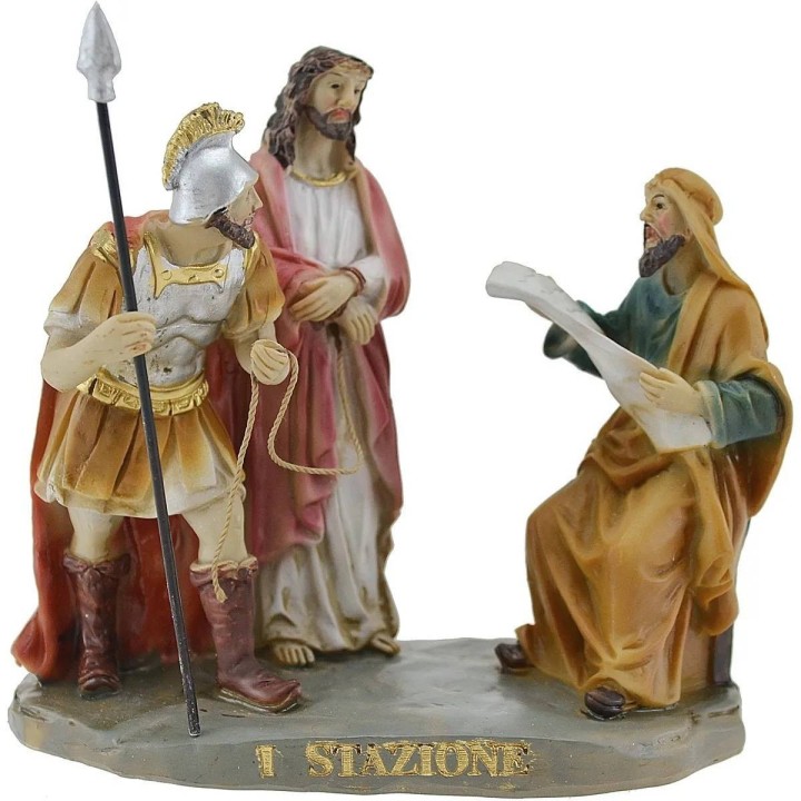 Easter statues 14 Via Crucis scenes 9 cm