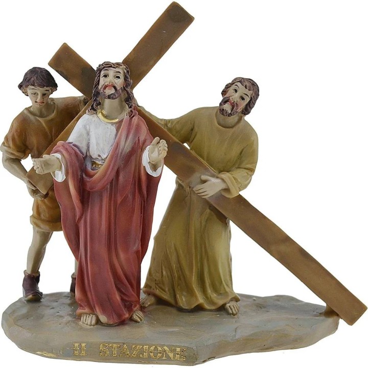 Statue Pasquali 14 scene Via Crucis cm 9