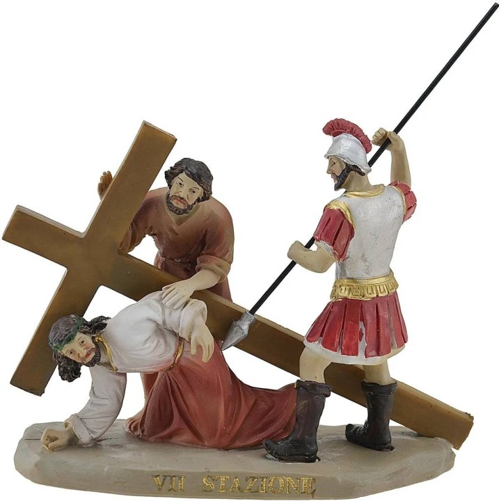 Easter statues 14 Via Crucis scenes 9 cm