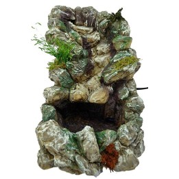 Cascata in resina con pompa e led cm 21x38x22 h.