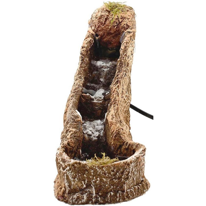 Cascata in resina presepe funzionante cm 8x22x18 h.