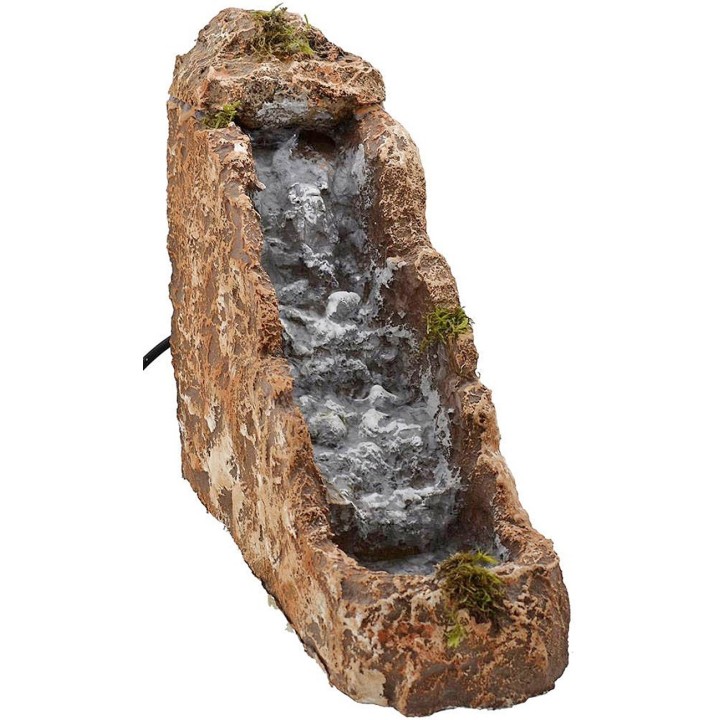 Waterfall for nativity scene in working resin cm 10x30x24 h.