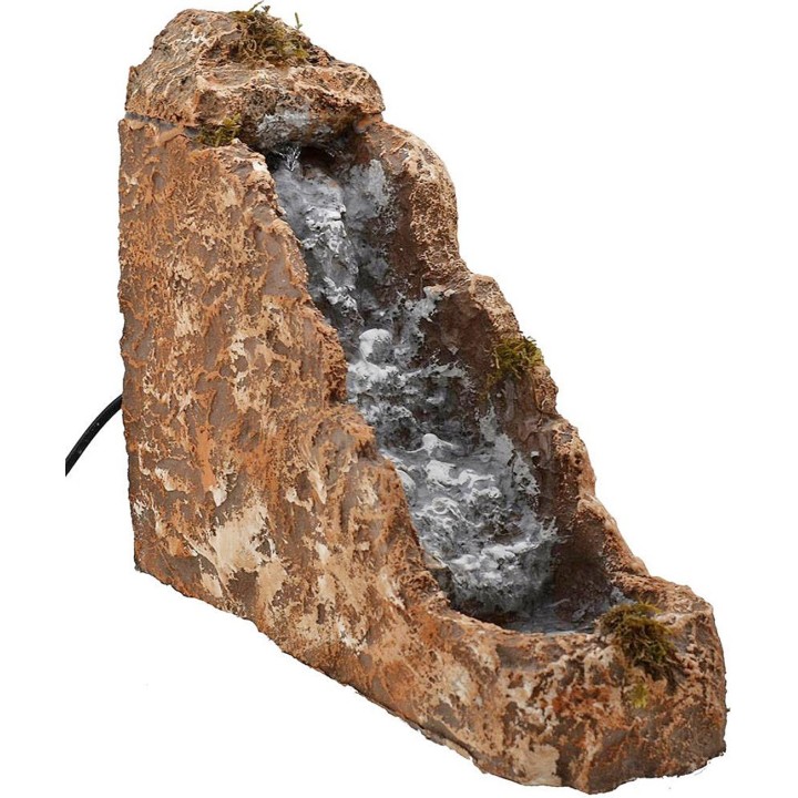 Cascata per presepe in resina funzionante cm 10x30x24 h.