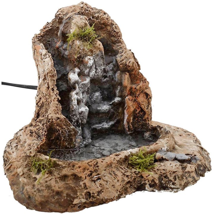 Cascate con lago per presepe funzionante cm 25x19x16 h.