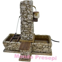 Fuente de 2 grifos de 24x21x34,5 cm