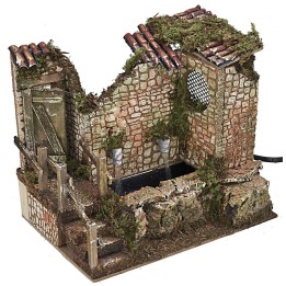 Fuente de dos grifos de 20x14x27,5 cm h