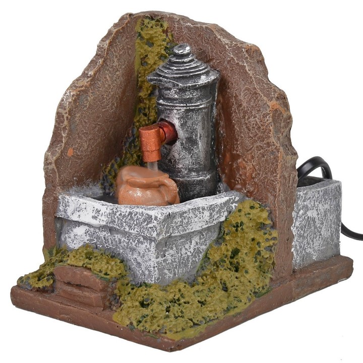 Resin working corner fountain cm 9,5x14x12,5 h