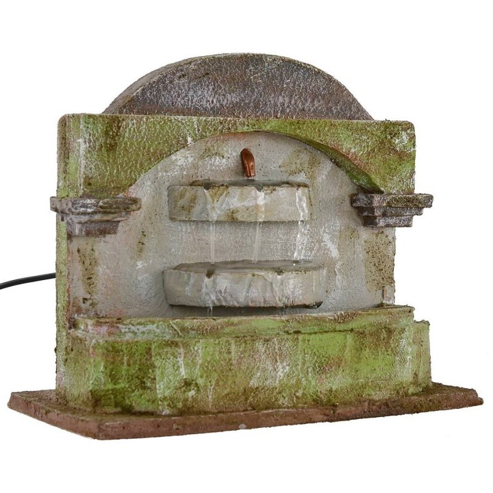 Fountain with three vertical tanks for nativity scene