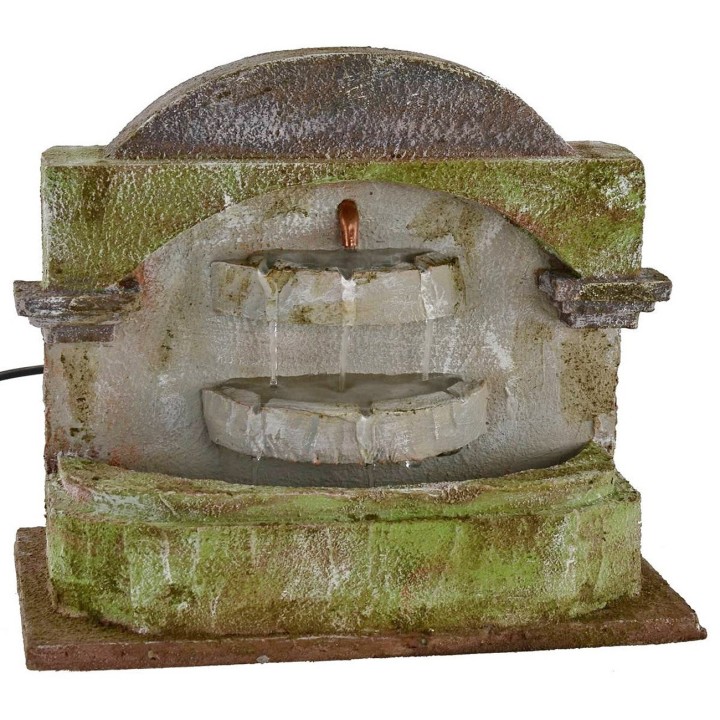 Fountain with three vertical tanks for nativity scene