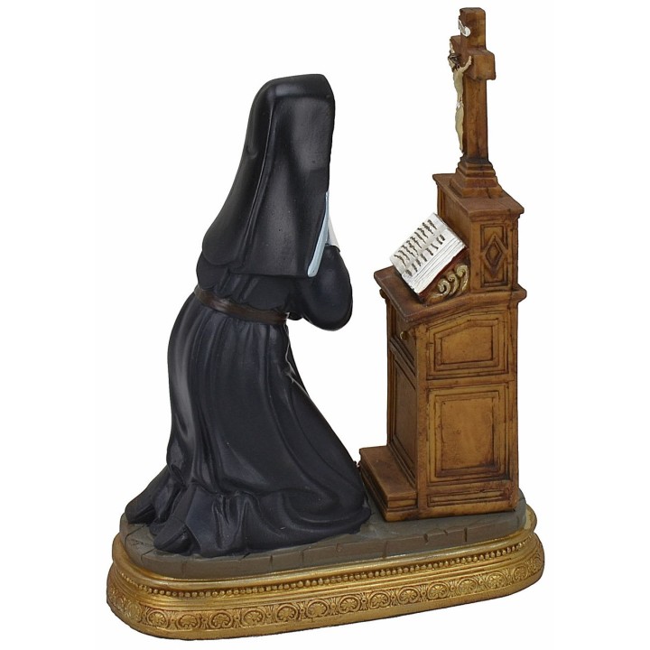 Santa Rita inginocchiata 17 cm statua in resina
