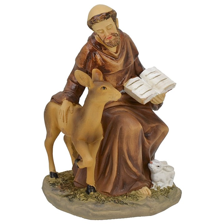 San Francesco con capriolo serie 13 cm
