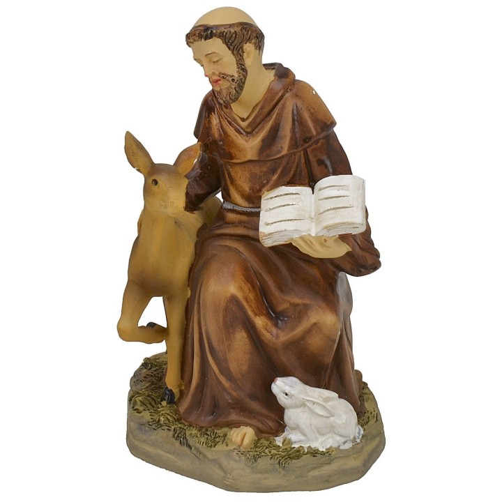 San Francesco con capriolo serie 13 cm
