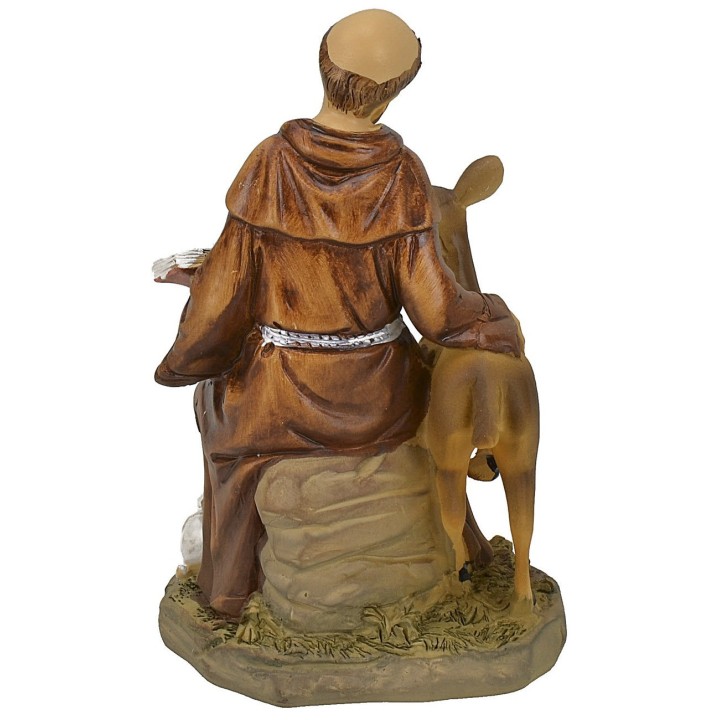 San Francesco seduto con animali cm 6x7x10 h.