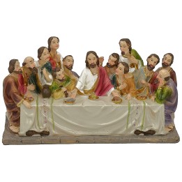 Last supper with series statues 8.5-9 cm - 17x6x9.5 h.