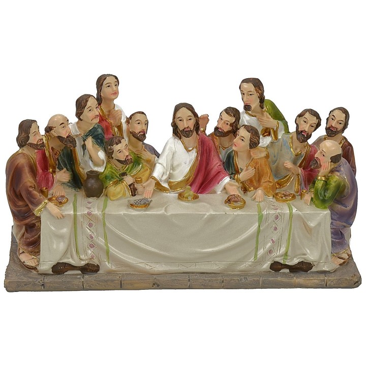 Last supper with series statues 8.5-9 cm - 17x6x9.5 h.