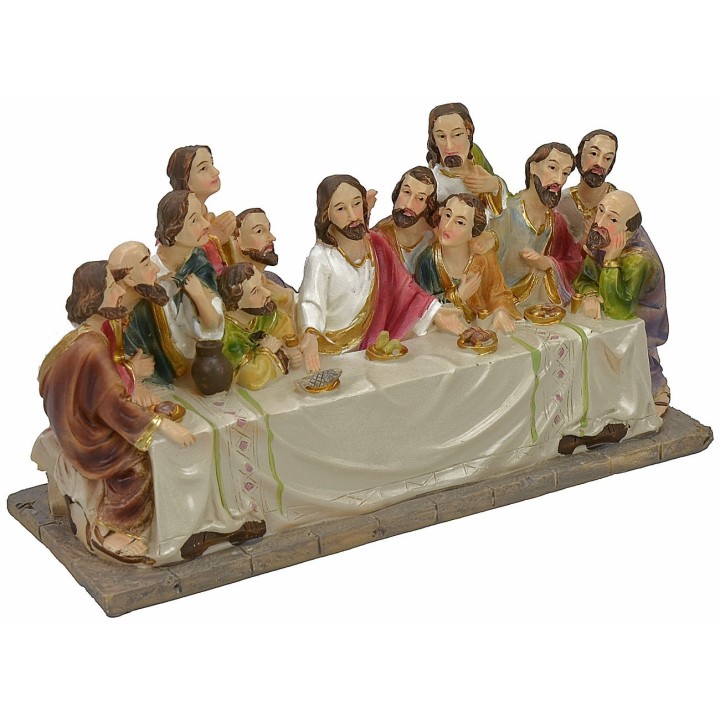 Ultima cena con statue serie 8,5-9 cm - 17x6x9,5 h.