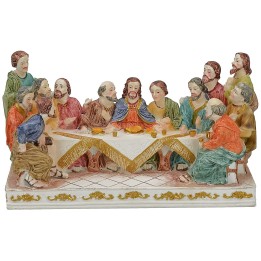 Last supper with series statues 9 cm - 18.5x7.5x10.6 h.