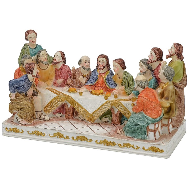 Last supper with series statues 9 cm - 18.5x7.5x10.6 h.