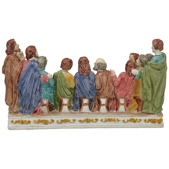 Last supper with series statues 9 cm - 18.5x7.5x10.6 h.