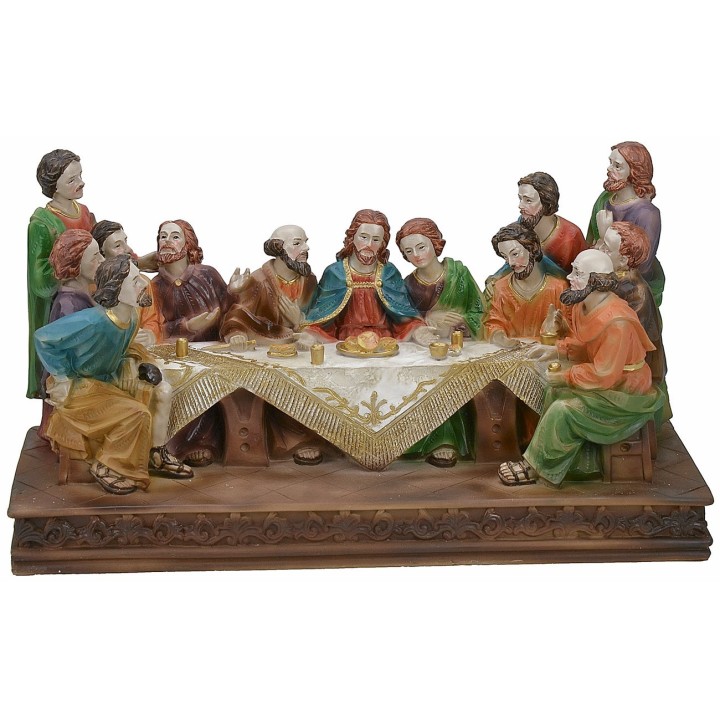 Ultima cena con statue serie 13 cm - 29,5x12x16,5 h.