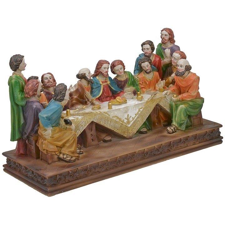 Ultima cena con statue serie 13 cm - 29,5x12x16,5 h.