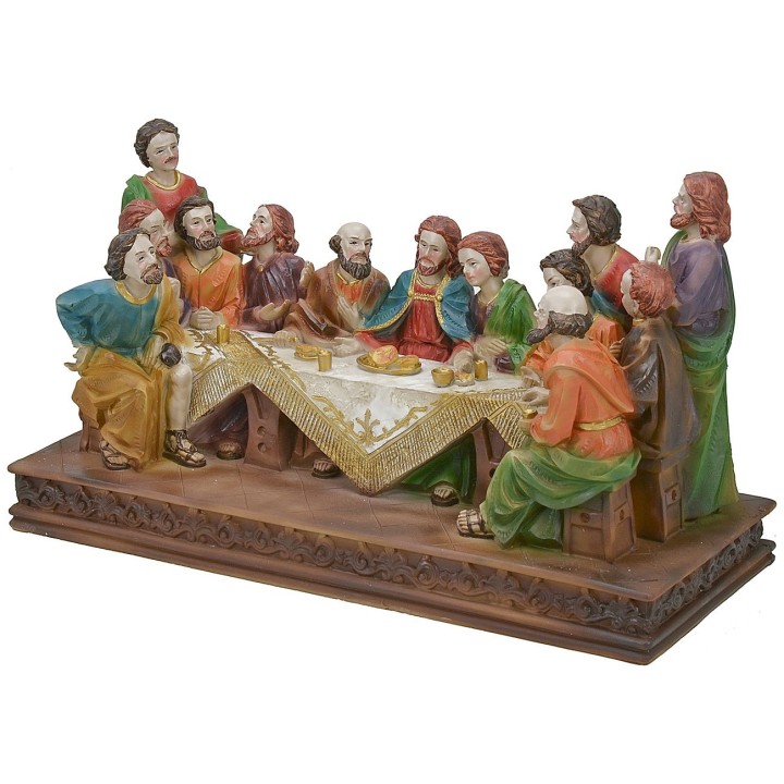 Ultima cena con statue serie 13 cm - 29,5x12x16,5 h.
