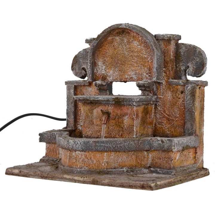 Fountain working with Greek and arcs for Presepe cm 25x14