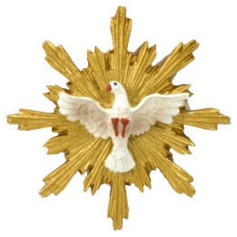 Holy Spirit with golden sunburst ø 4.6 cm