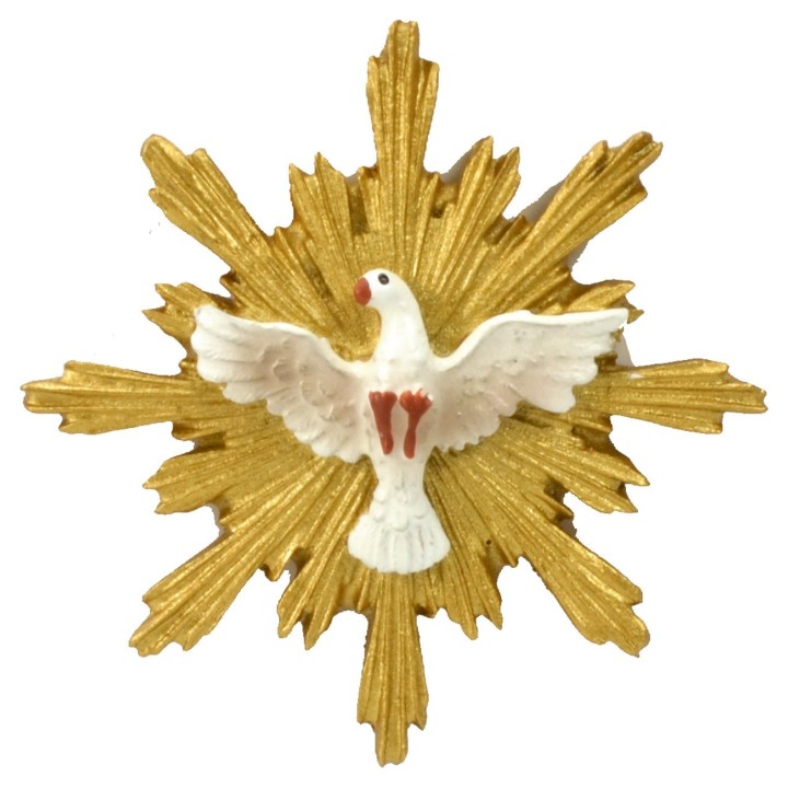 Spirito Santo con raggera dorata ø 4,6 cm