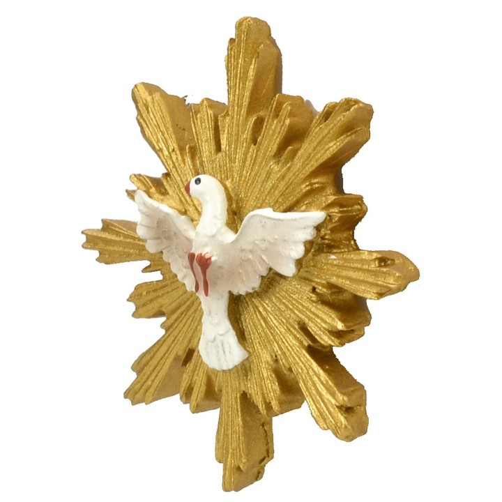Spirito Santo con raggera dorata ø 4,6 cm