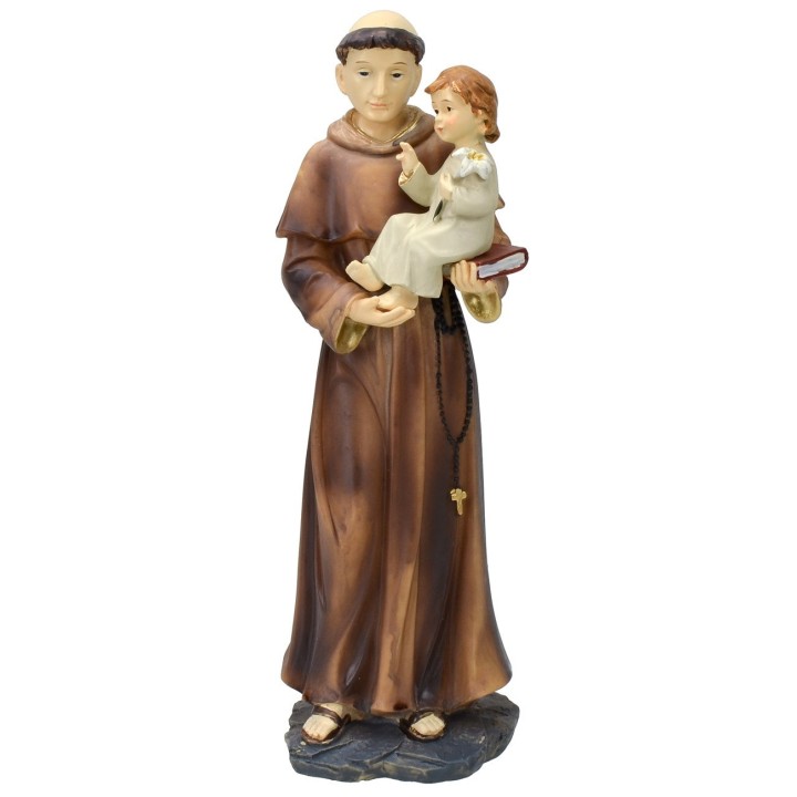 San Antonio con niño 20,5 cm estatua de resina
