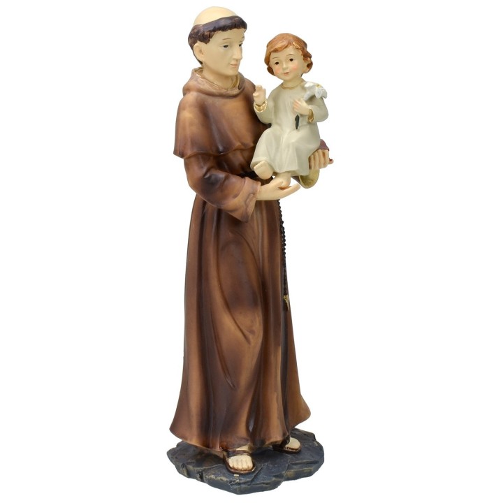 Saint Anthony with child 20.5 cm resin statue