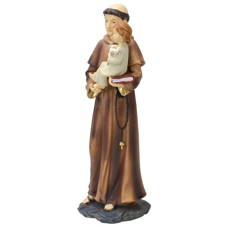 San Antonio con niño 20,5 cm estatua de resina