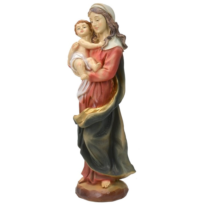 Madonna con Bambino cm 20 statua in resina