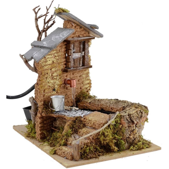 Fontana funzionante per presepe cm 14x20x18 h.