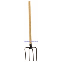 Pitchfork with wooden handle: