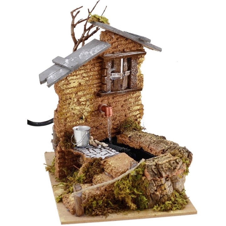 Fontana funzionante per presepe cm 14x20x18 h.